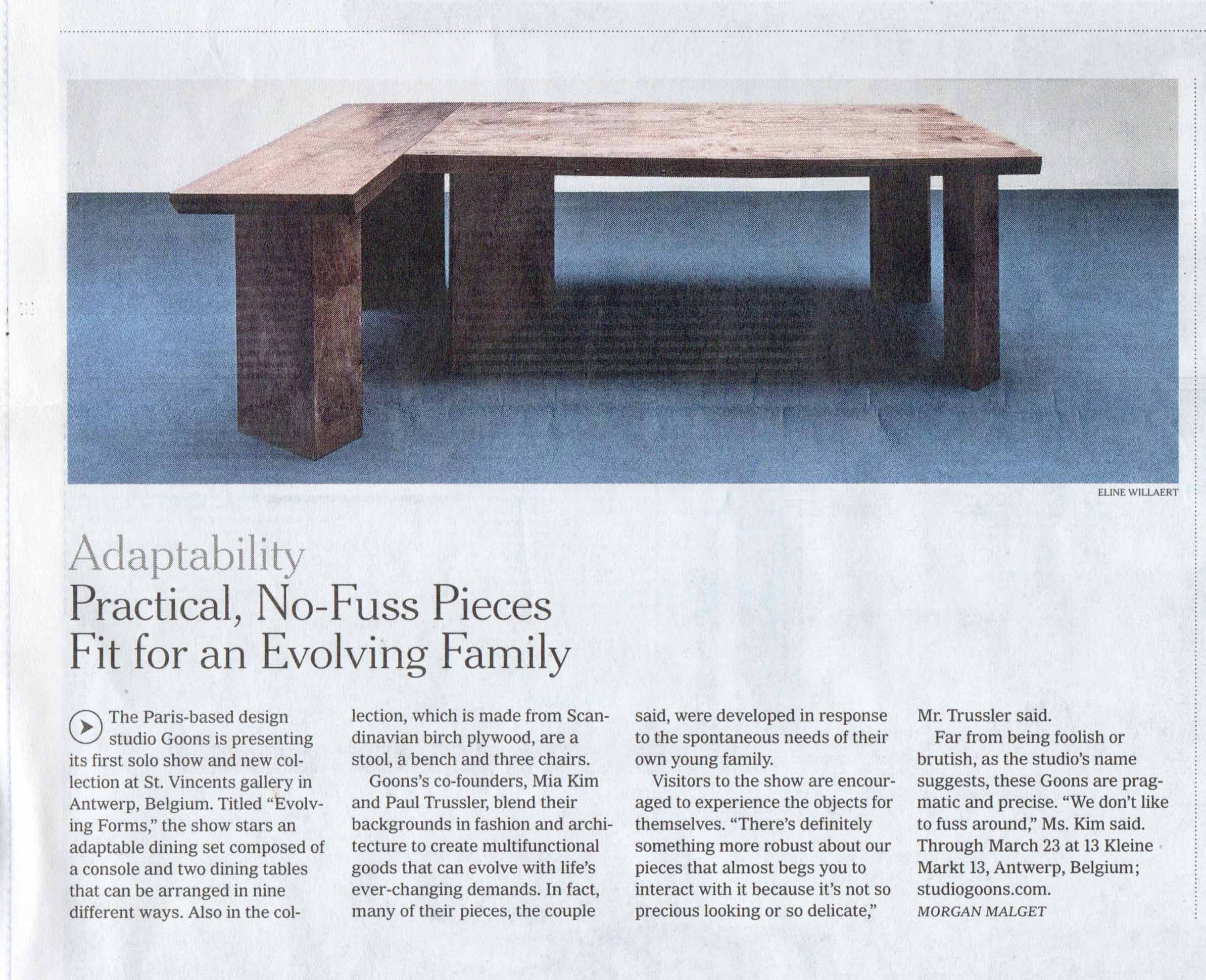 The New York Times on Evolving Forms