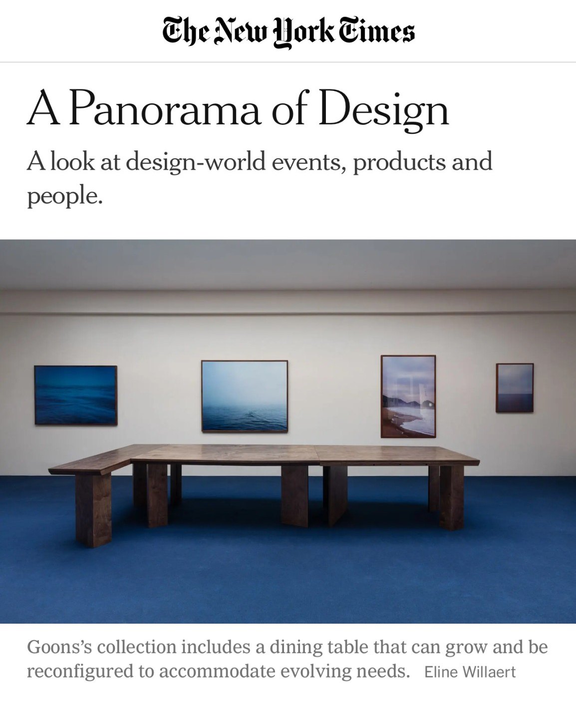 The New York Times on Evolving Forms