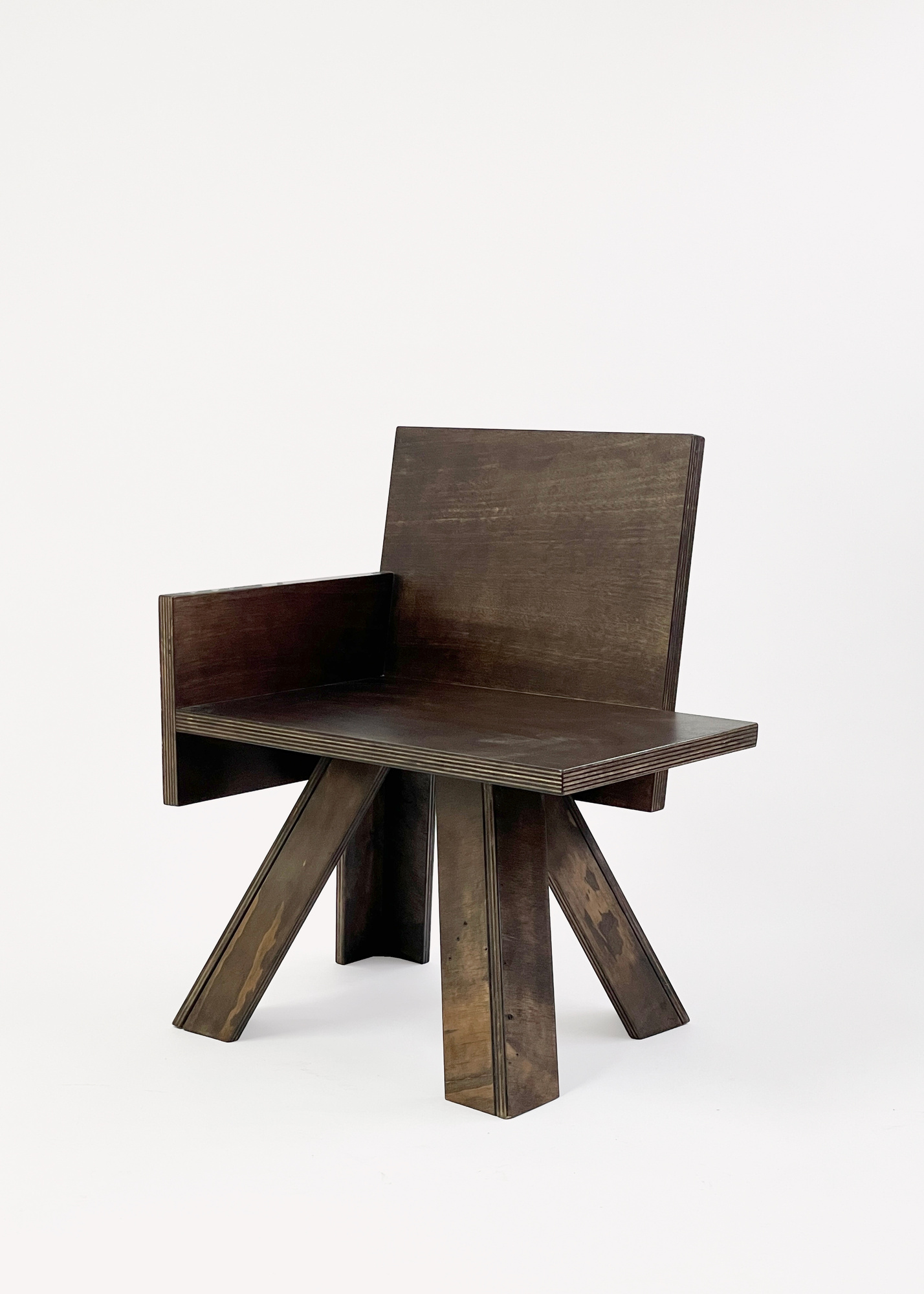 End Table Chair by Studio Goons, Scandinavian birch plywood