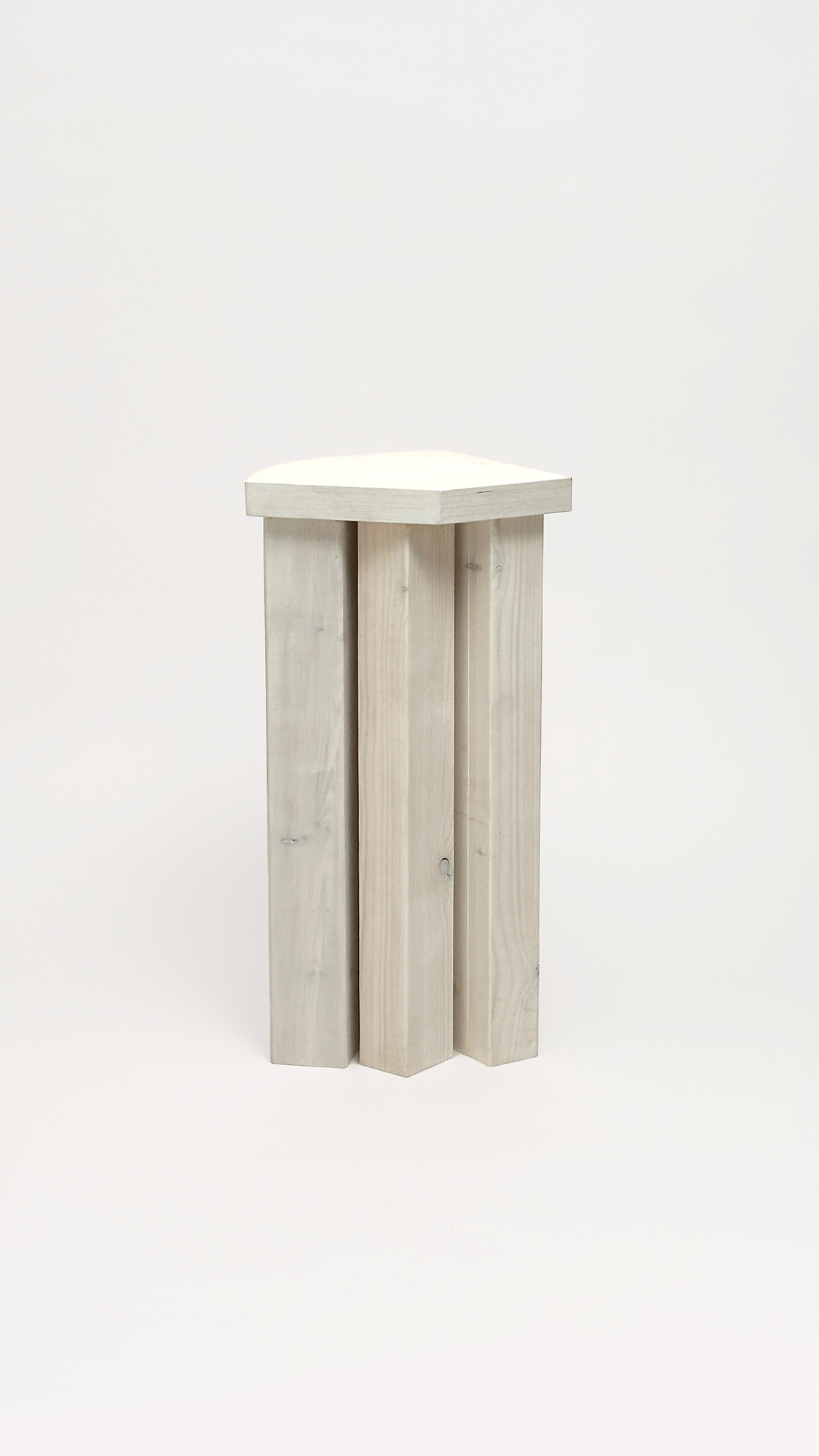 Form Entry Table by Studio Goons, Reclaimed architectural wood, Scandinavian birch plywood.