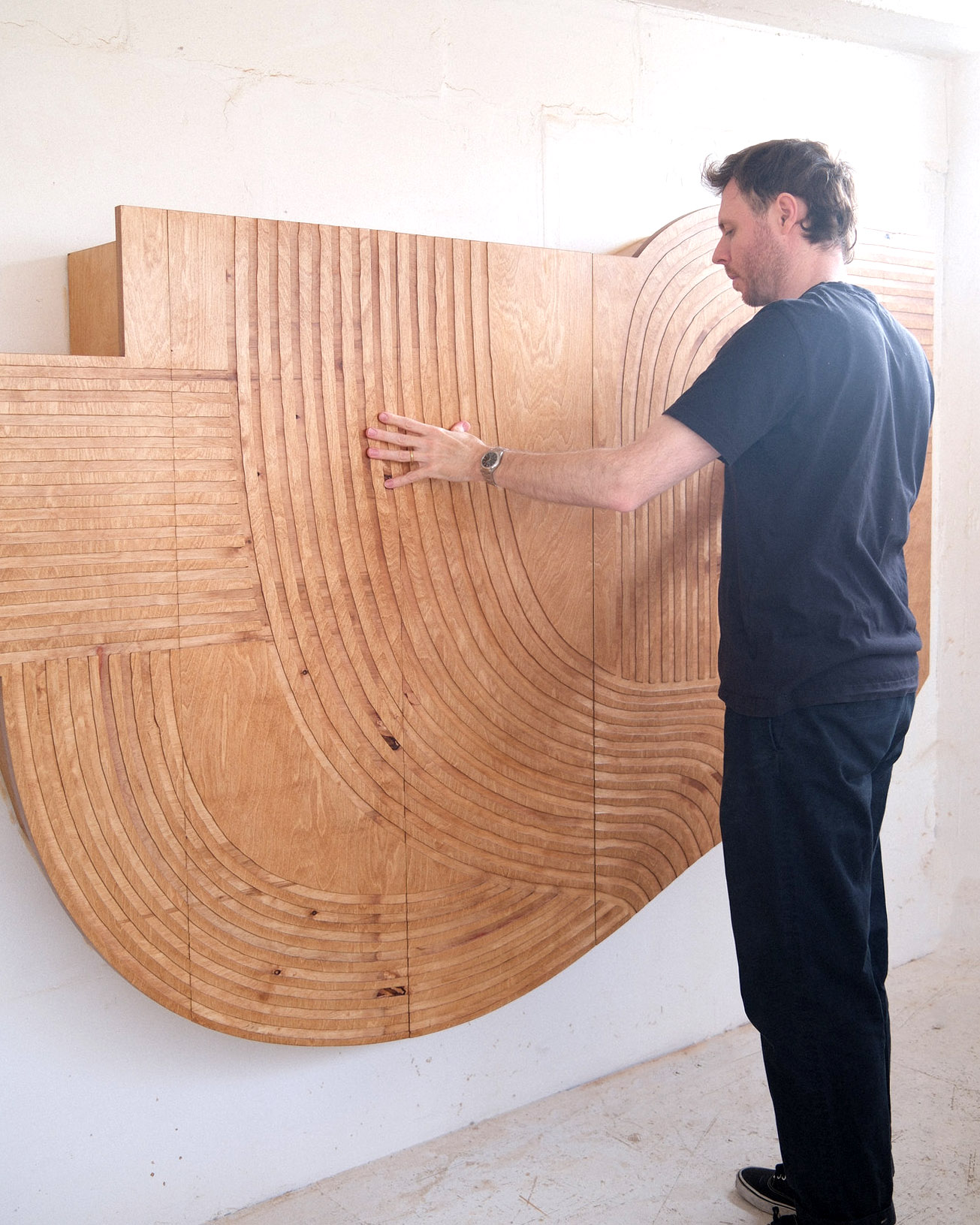 Hanging Cabinet by Studio Goons in the Paris atelier before delivery to Mumbai. Photograph by Studio Goons.