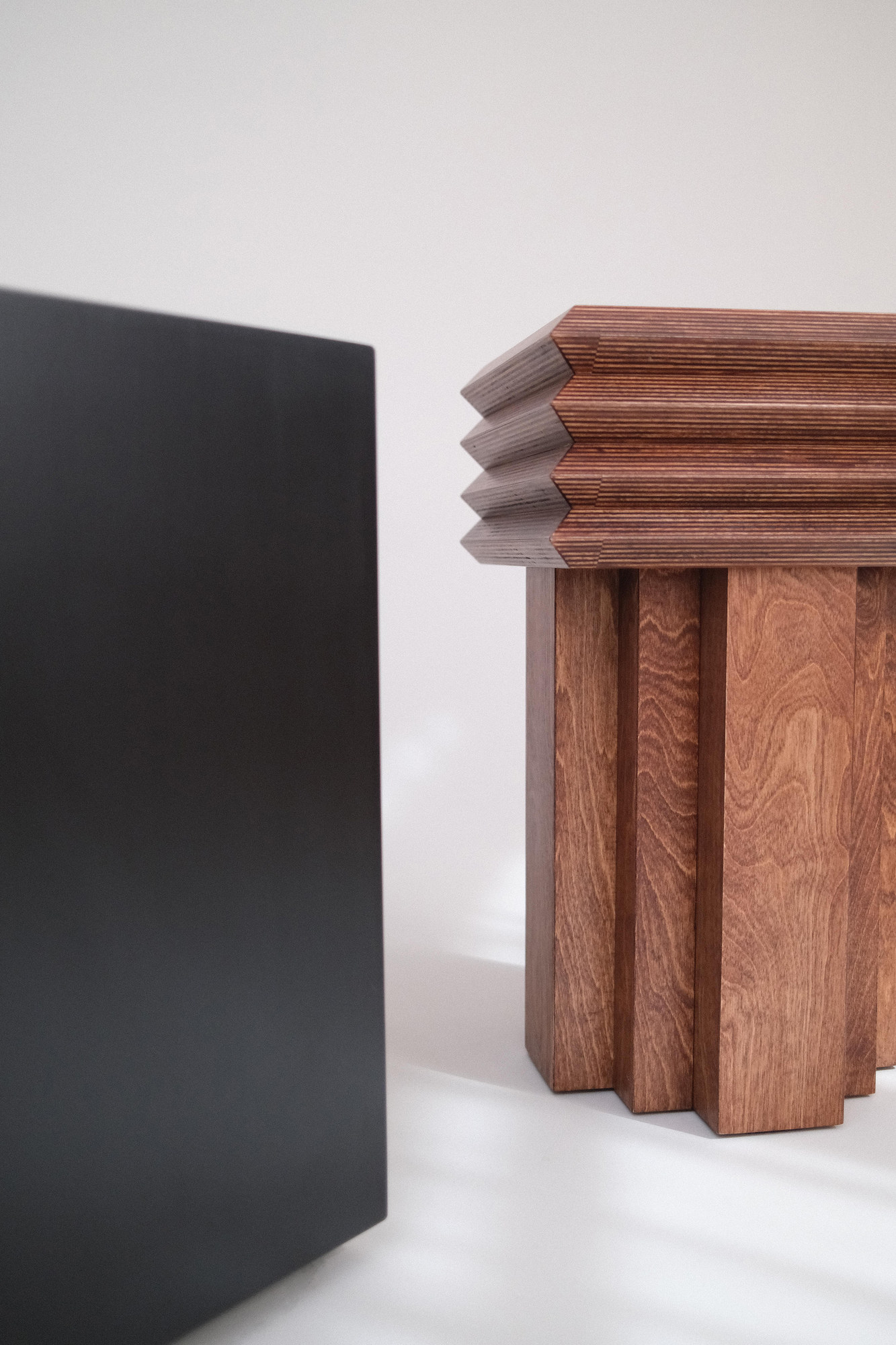 MM Stool (Satin Dark Oak), additional view