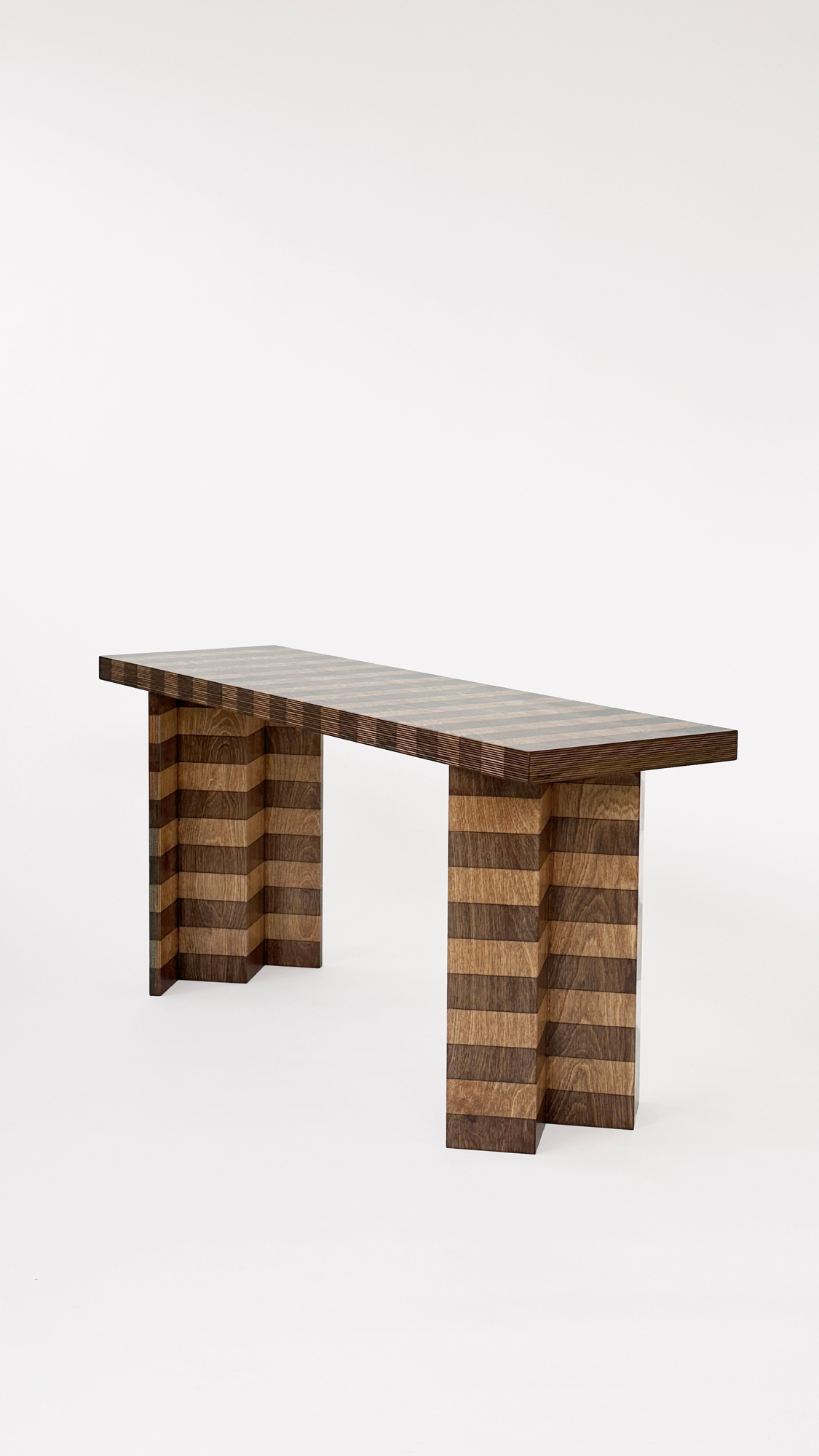 Striped Oak Bench, additional view
