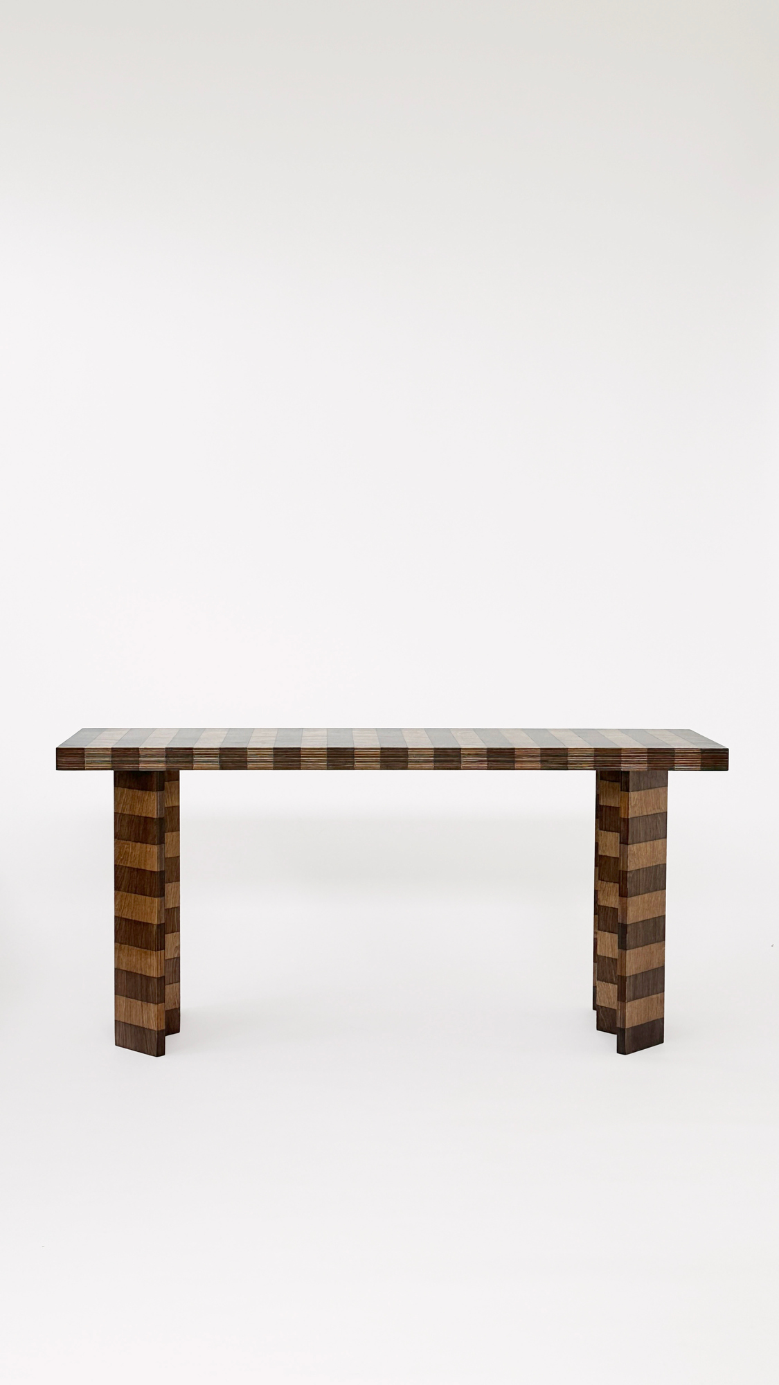 Striped Oak Bench, additional view