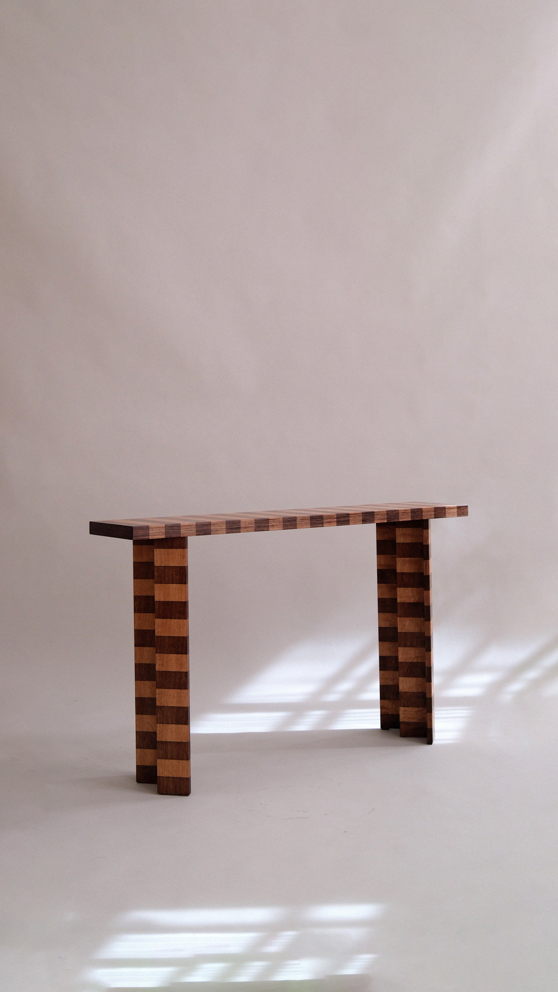 Striped Oak Console by Studio Goons, Scandinavian birch plywood