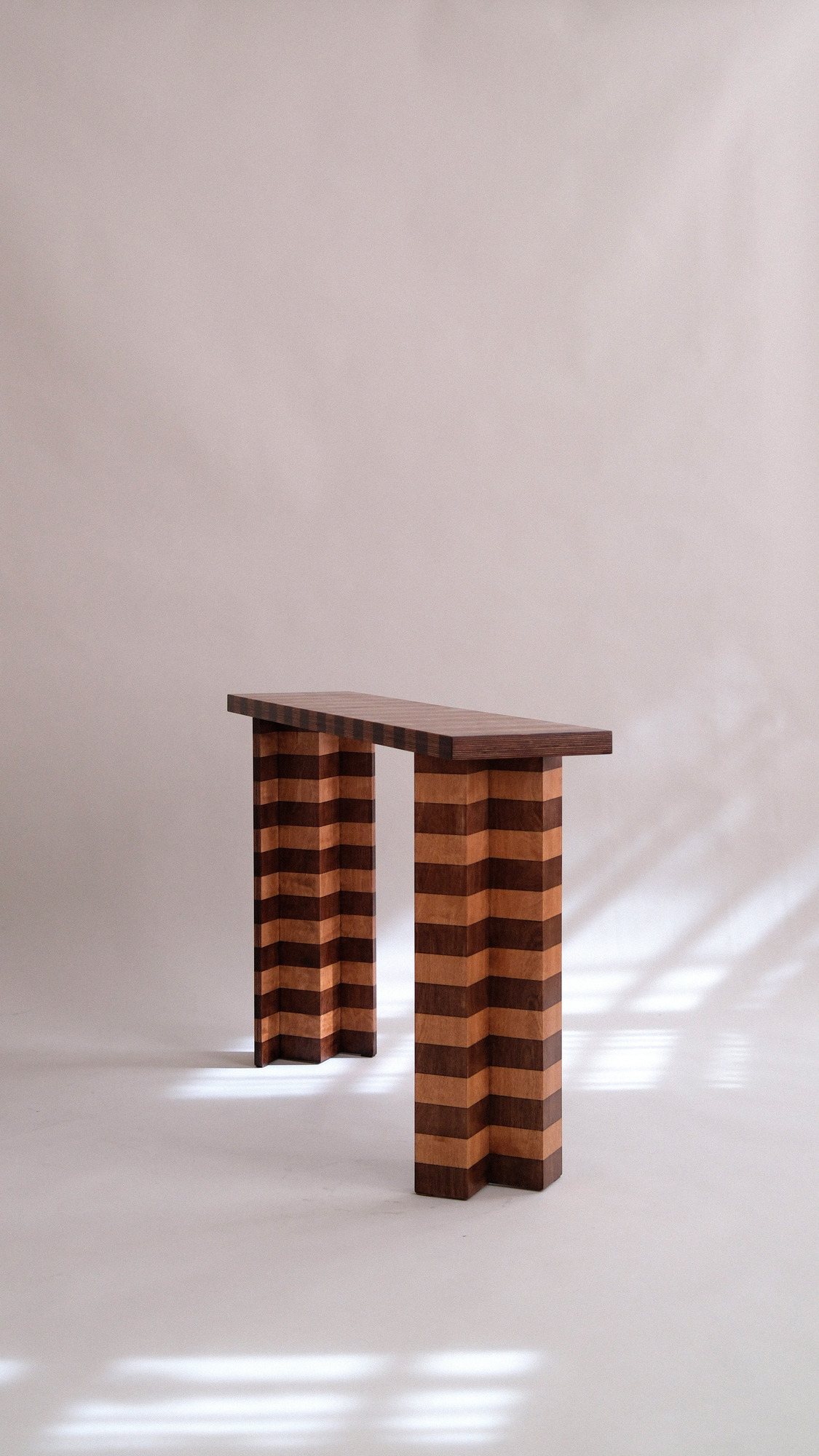 Striped Oak Console, additional view